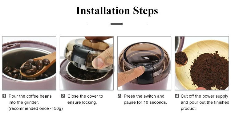 Electric bean grinder Coffee machine Home hand grinder hand coffee bean grinder Portable automatic grinder