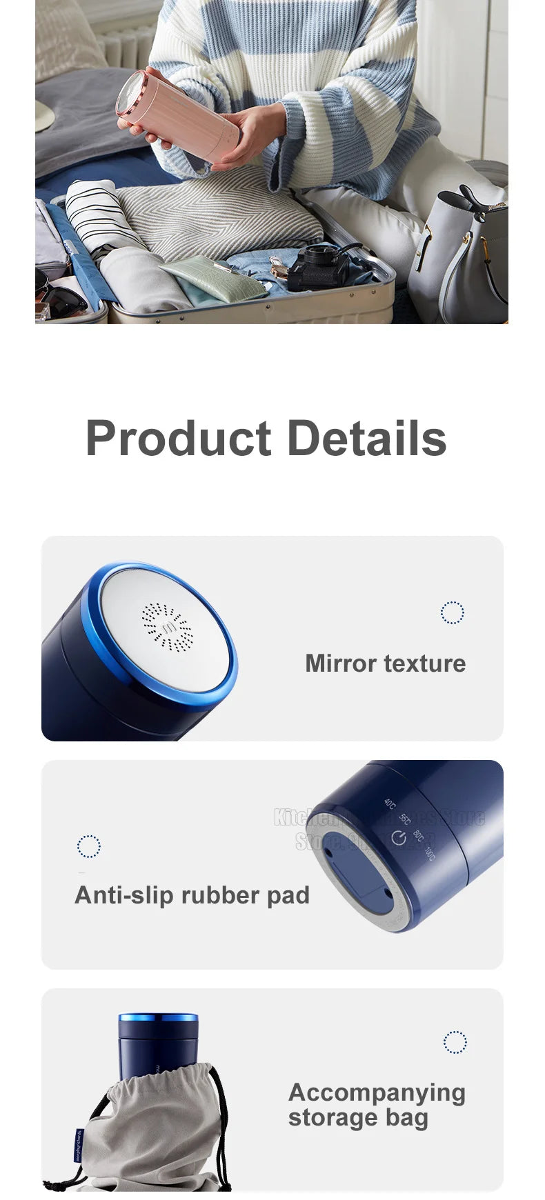 Morphy Richards Electric Kettle 300ML Mini Insulated Kettle for Tea and Coffee Home Kitchen Appliances For Travel Dormitory