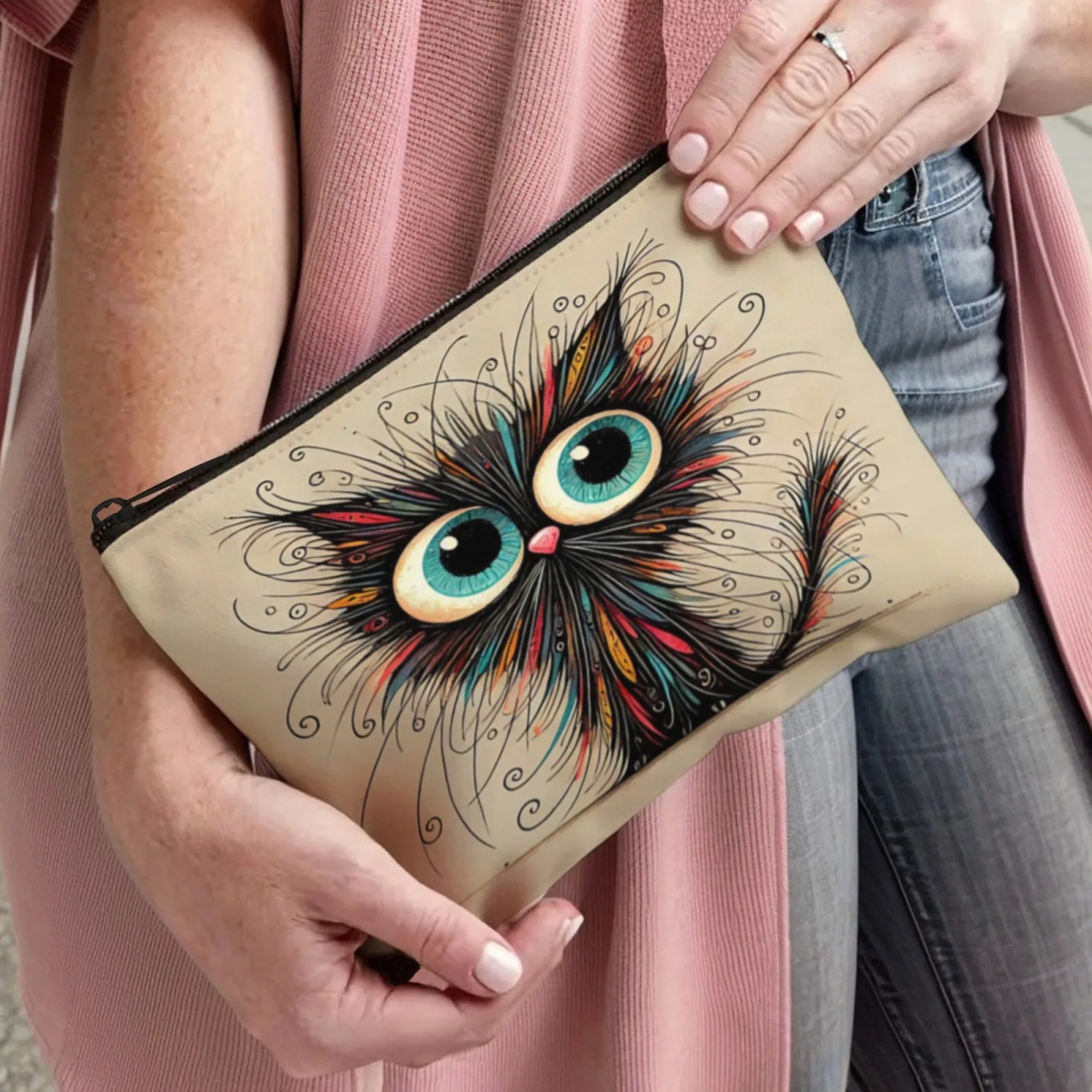 Adorable sac à cosmétiques Black Cat