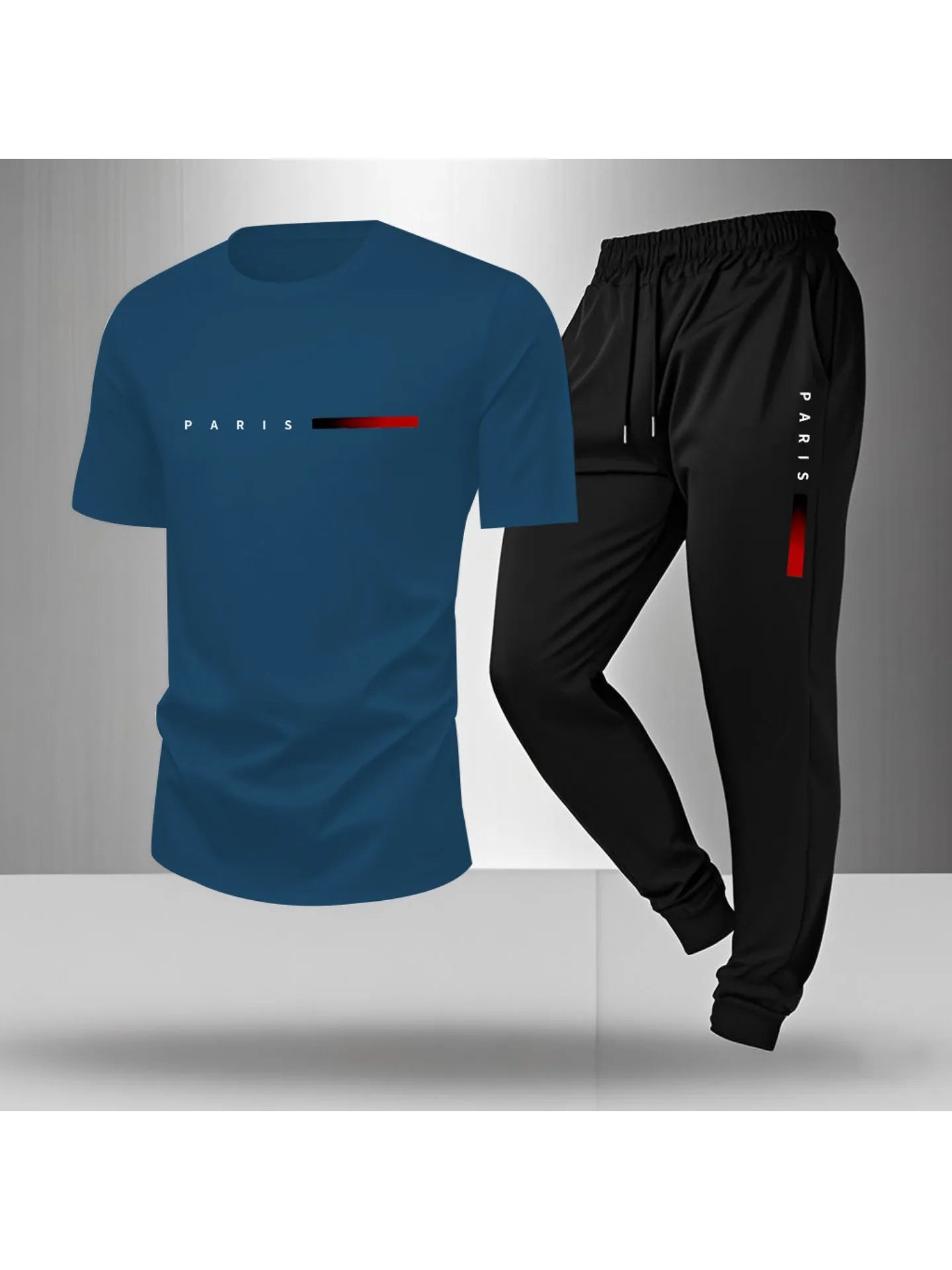 Ensemble de sport Paris lettre imprimé  T-Shirt & Pantalon Printemps/été