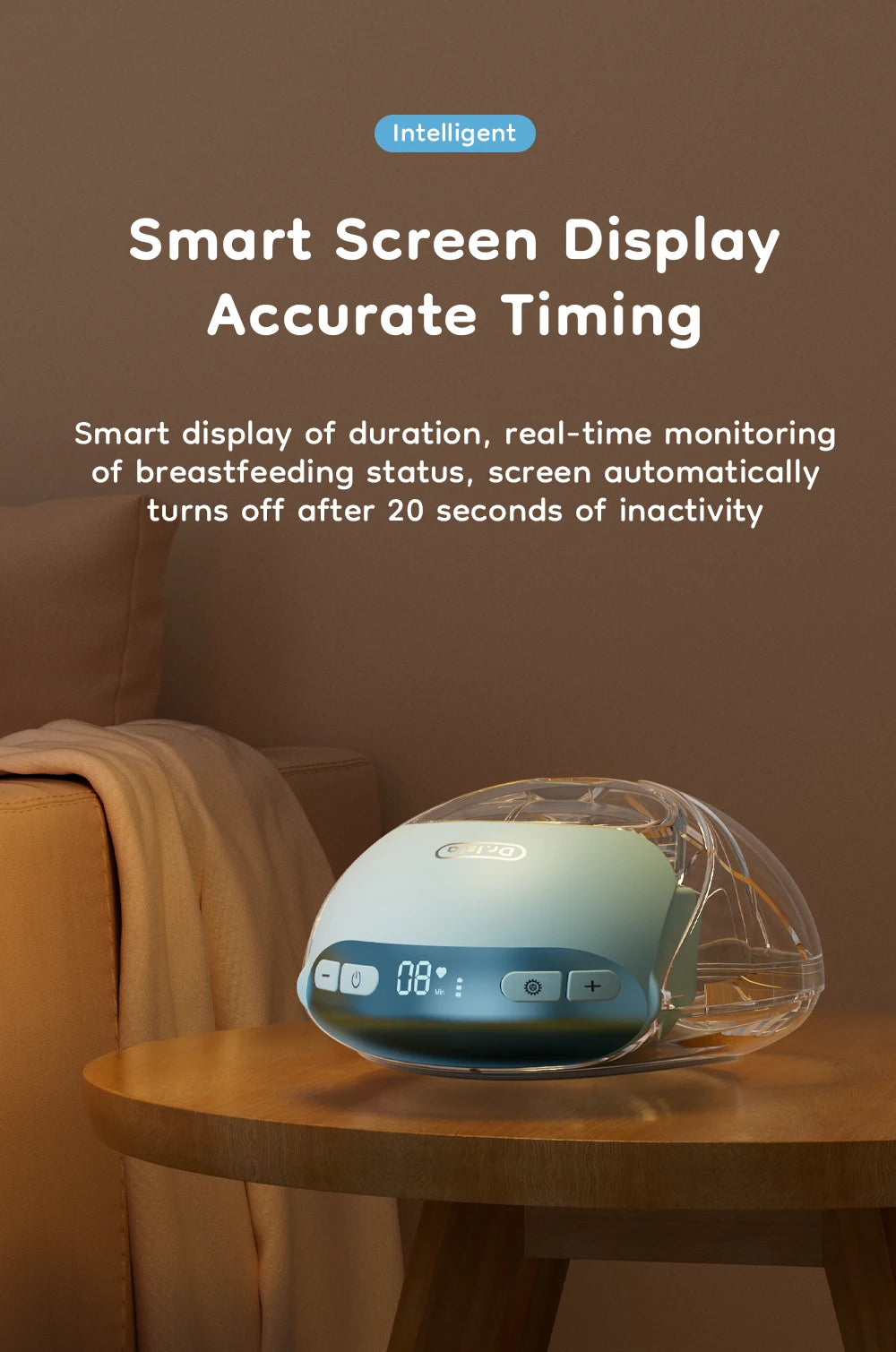 MAMIJOY 2PCS Ultra-thin Wearable Electric Breast Pump Ultra-light Low Noise 3Modes 12 Suction Levels With 18/21/24mm Flange EB51