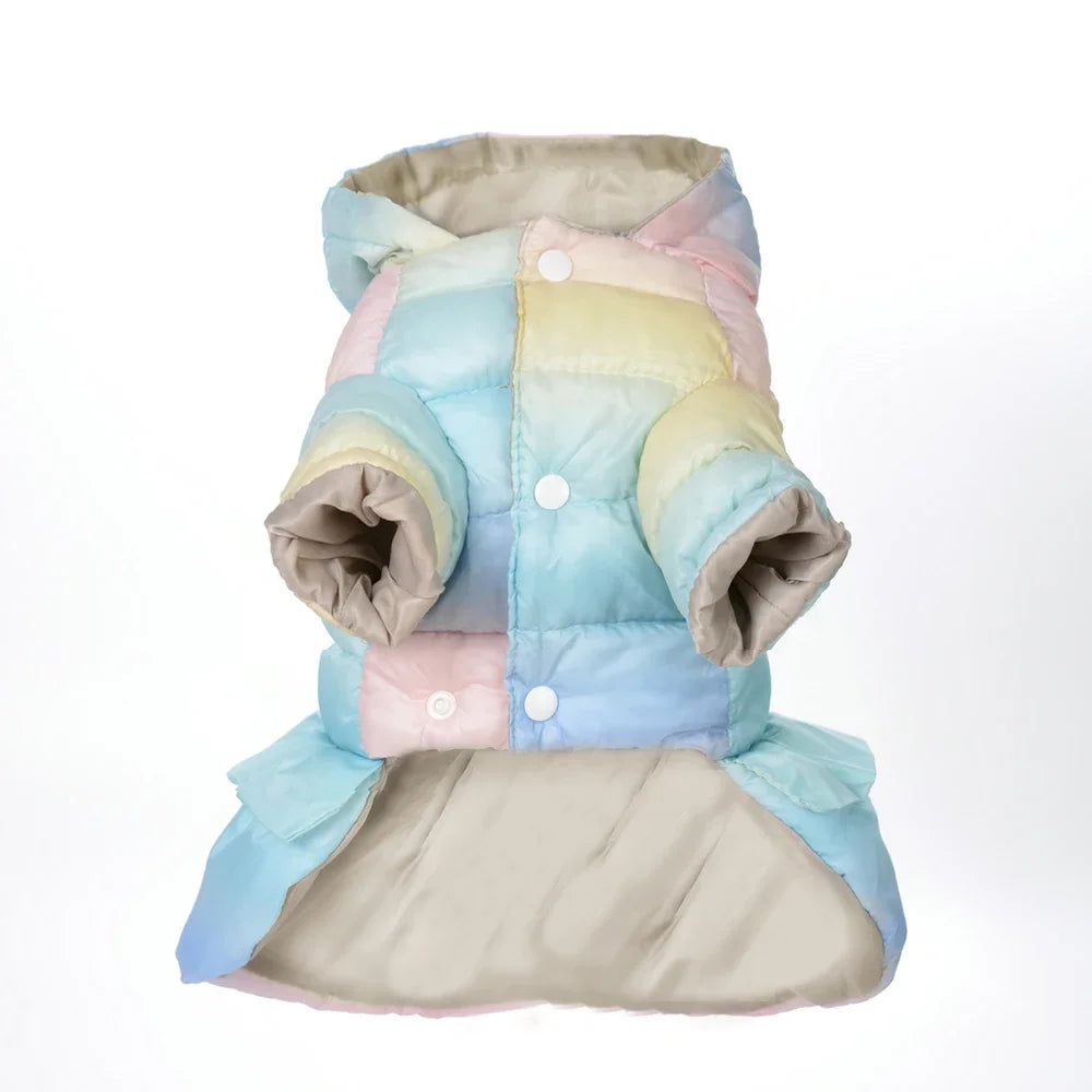 Warm Pet Clothes Cozy Hooded Button Puppy Jacket For Small Medium Dog Winter Warm Waterproof Vest Coat Costume Chihuahua Outfits