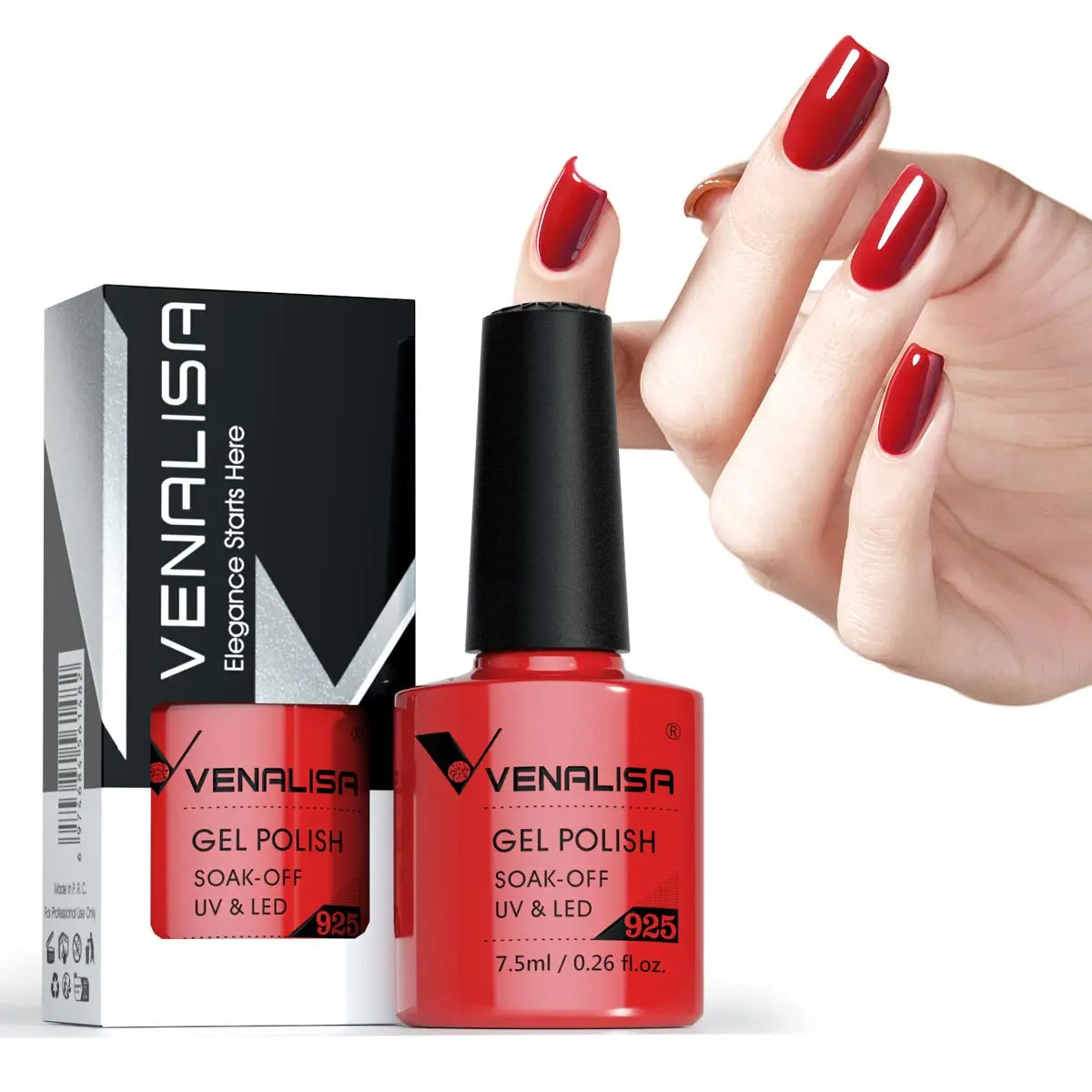 VENALISA Nail Gel Polish Full Coverage Holographic Camouflage Nail Varnish Manicure Lacquer Polish Soak Off UV LED Lacquer 7.5ML