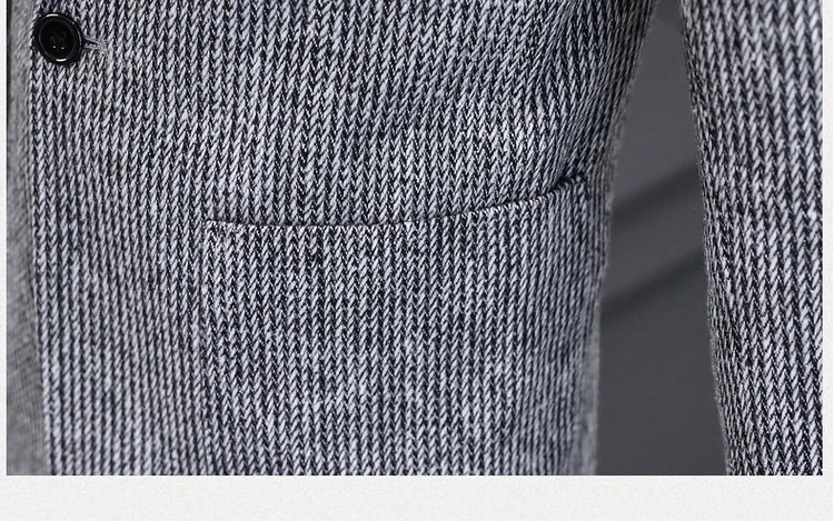Nouveau Blazer pour homme mode Gentleman slim laine