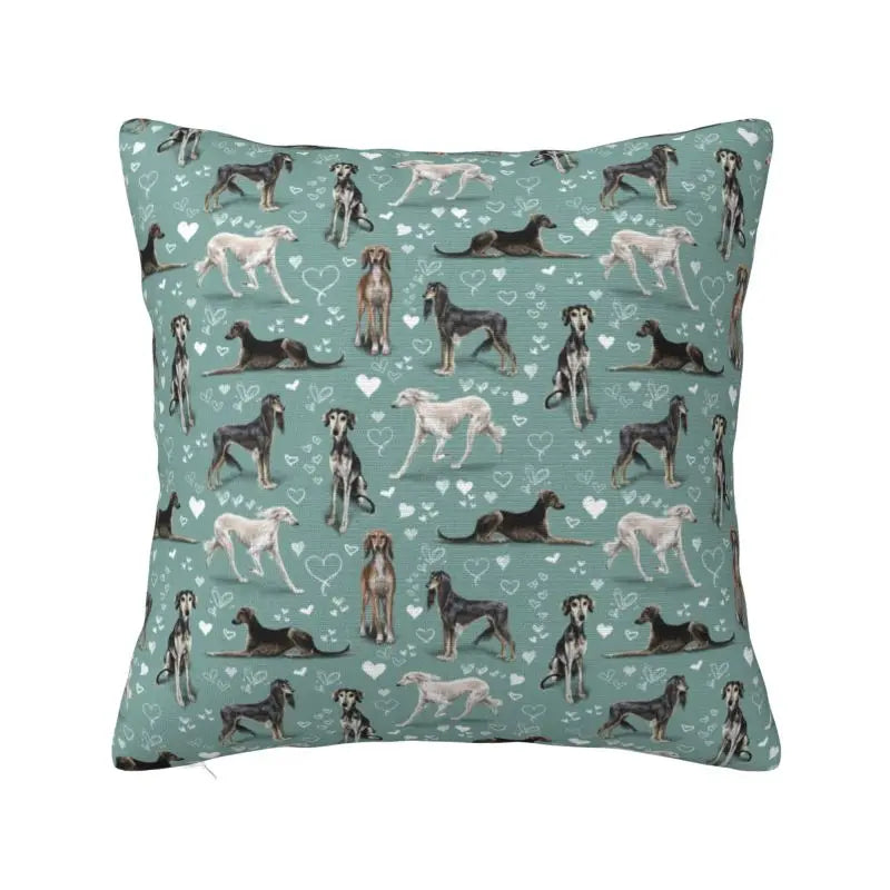 Custom Cute Whippet Greyhound Pillow Case Decor Home Hound Dog Luxury Cushion Cover Car Pillowcase
