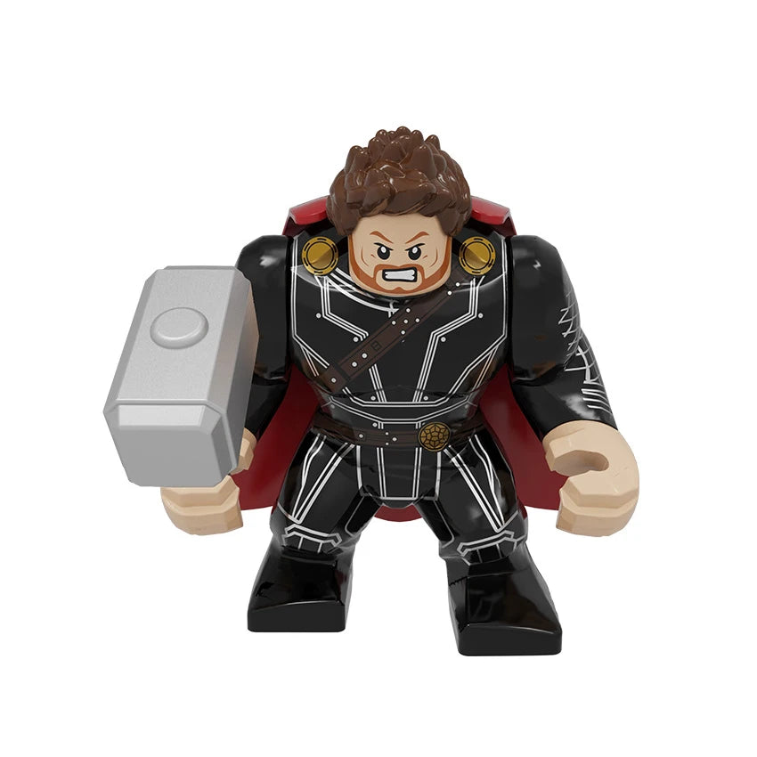 Hot Marvel movie Avengers DIY superhero 3D model character set building block assembly toy children's birthday gift boy girl