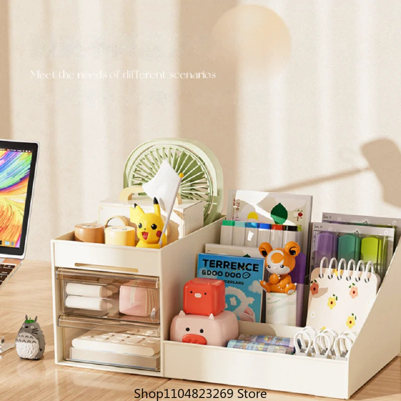 Boite de rangement de bureau, boîte de maquillage de style tiroir transparent