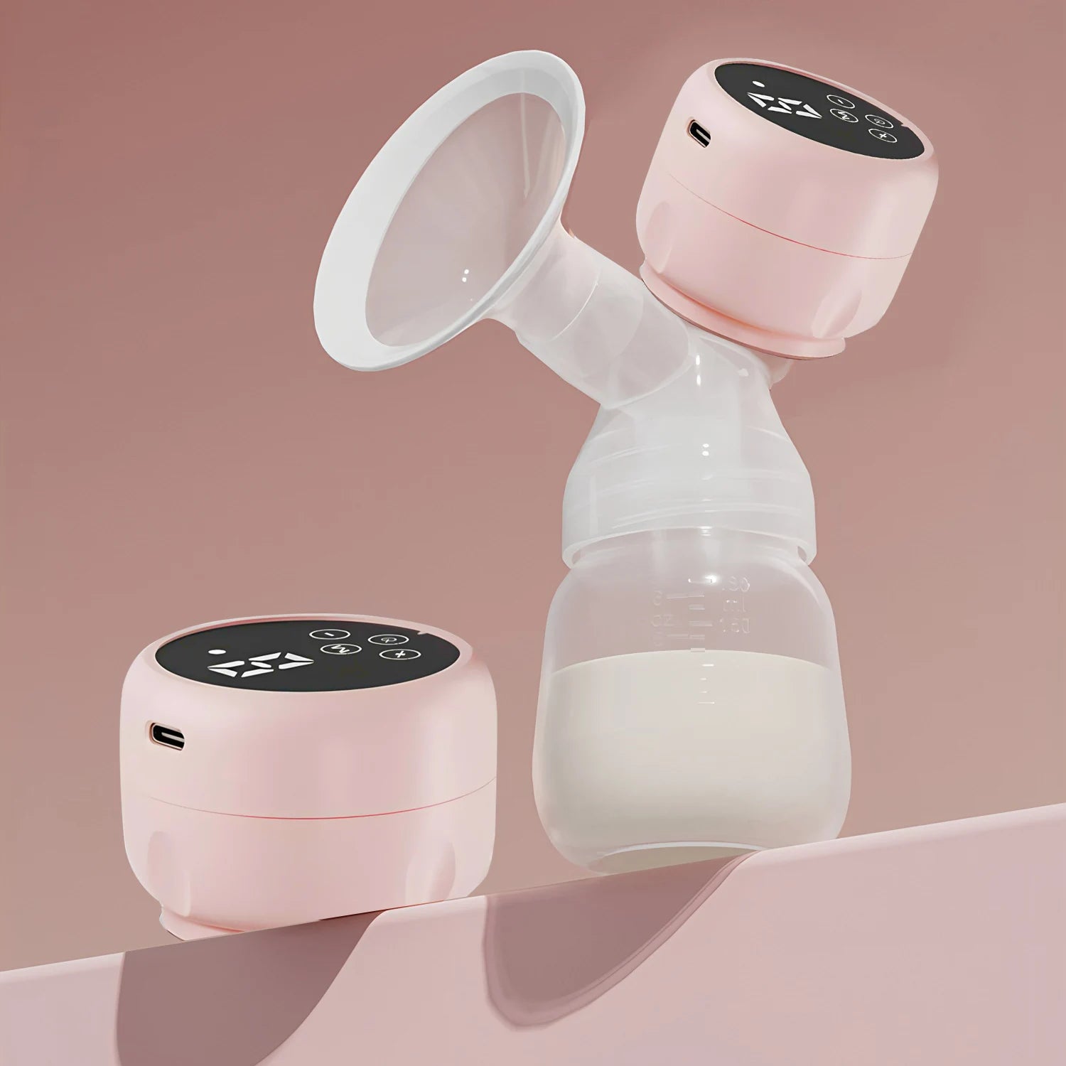 Intelligent Electric Breast Pump - High Suction Painless Silent Milk Extractor for Postpartum Breastfeeding, Integrated Design