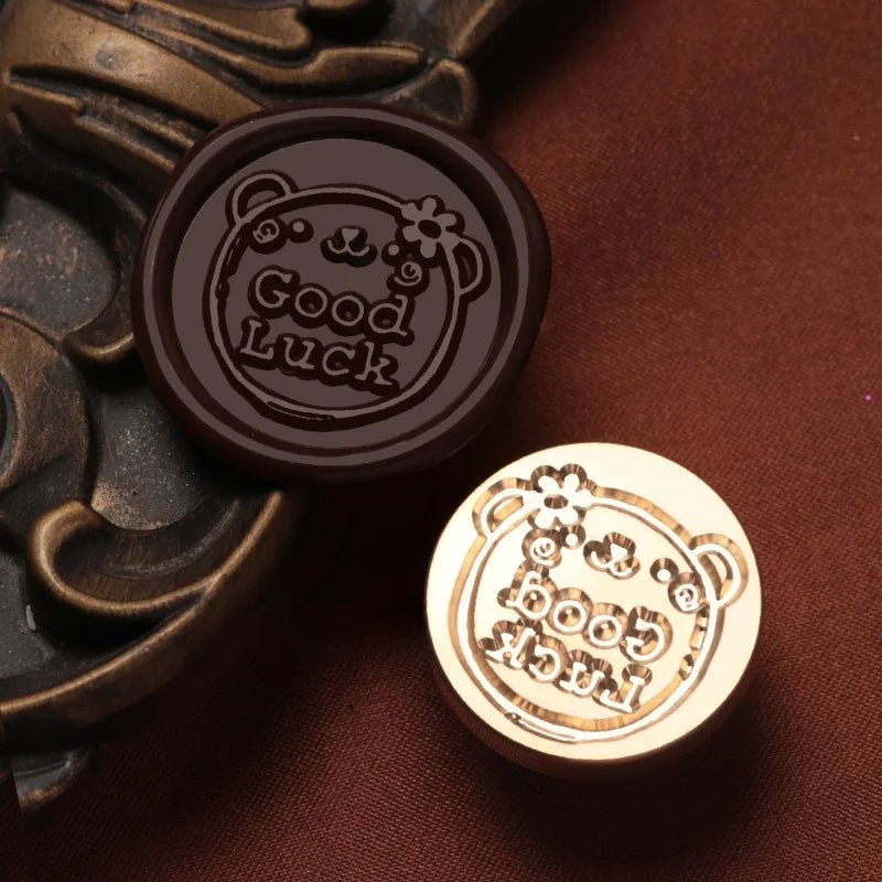 English Blessings Seal Head Wax Stamp Envelope Sealin Greeting Card Gifts Wedding Invitation,Thank You/Good Luck/Best Wishes