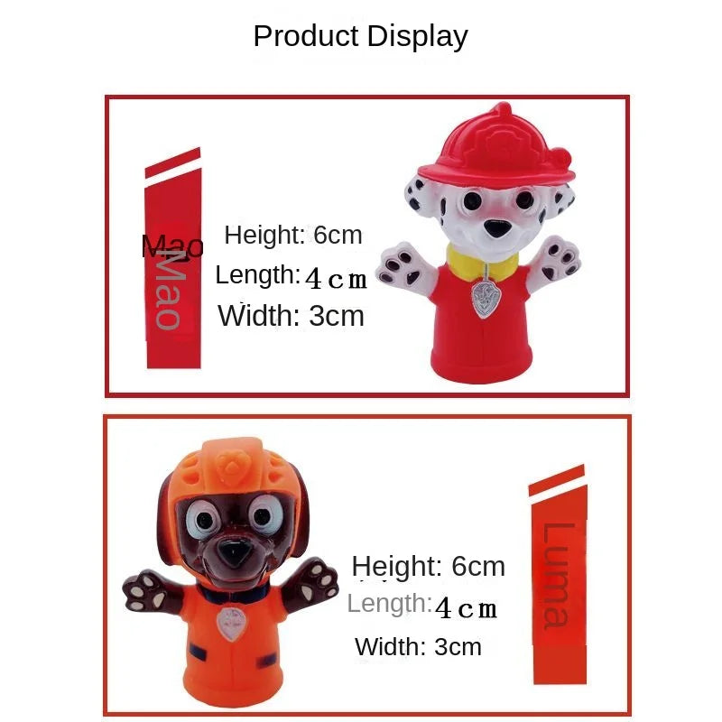Paw Patrol Chase Cartoon Hand Doll Toy Finger Puppet Role Play Tell Story Silicagel Cloth Doll Educational Toy for Children Kids