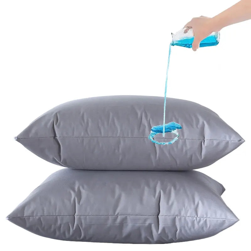 2pcs Solid Waterproof Pillow Protector Bedbug Proof Zipper Pillowcases Microfiber Fabric Pillow Cover