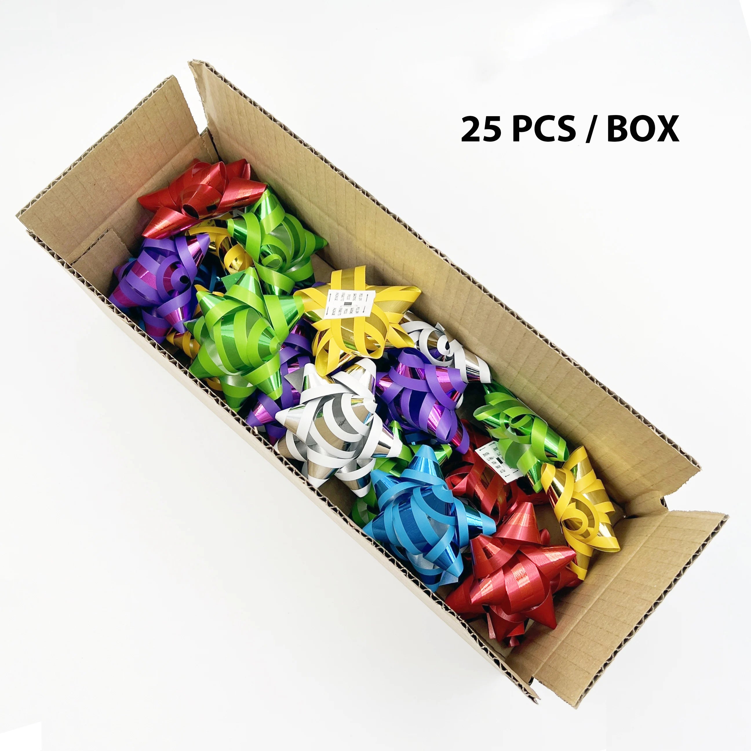 25PCS 3 Inch Gift Bows Assortments Colored Pre-made Metallic Bows  for Many Gift Giving Occasions Holidays Christmas Birthday