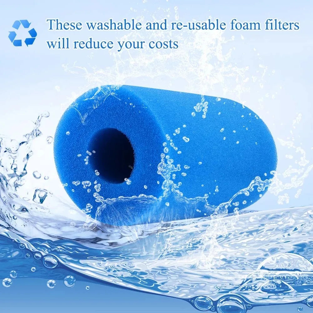 3pcs Blue Filter Sponge For Intex Type I/II/VI/D Washable Swimming Pool Filter Sponge Reusable Foam Cleaner Tub Filter Parts