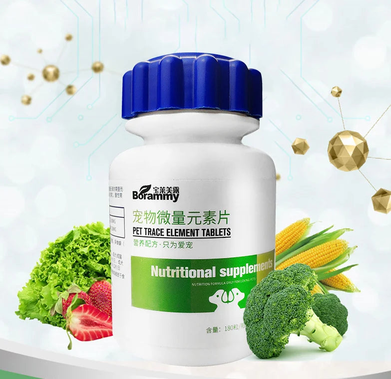 Pet health care products 180 dog different food trace element tablets probiotics beautiful hair body healthy calcium tablets