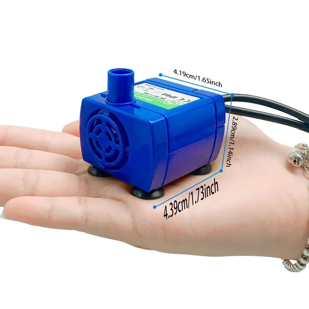 مضخة موزع مياه للقطط، مضخة موزع مياه للحيوانات الأليفة، مضخة بديلة بمنفذ USB، محرك غاطس، موزع مياه للحيوانات الأليفة من الفولاذ المقاوم للصدأ