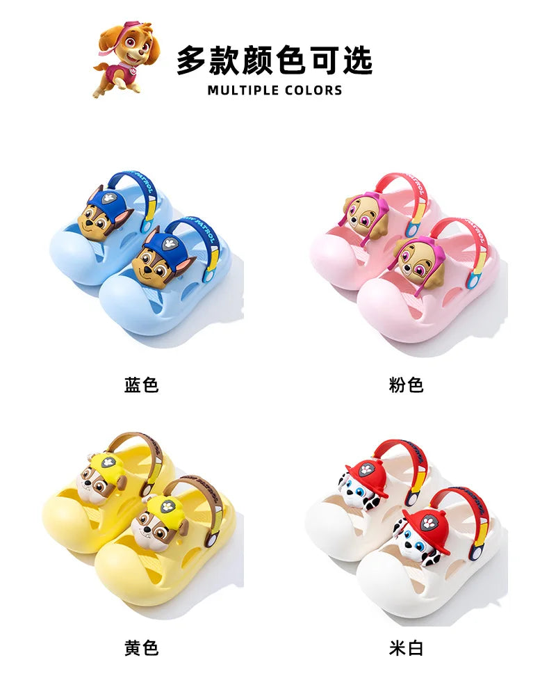 PAW Patrol Cartoon Anime Slippers Chase Cute Cool Anti slip and shock-absorbing EVA soft Slippers Beach Outdoor Boys Girls Gifts