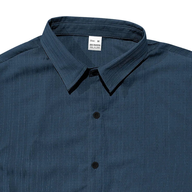 Summer European and American Style Men's Clothing Short Sleeve Cardigan Suit Men's Casual Loose Short Sleeves Shorts Beach Suit