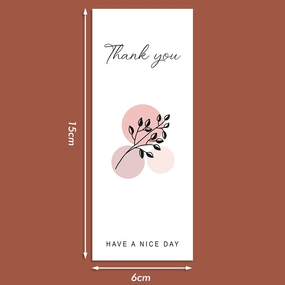 50pcs Flower Thank You Stickers Seal Labels For Gift Or Commodity Decor Stickers Small Business Packaging Sealing Stickers