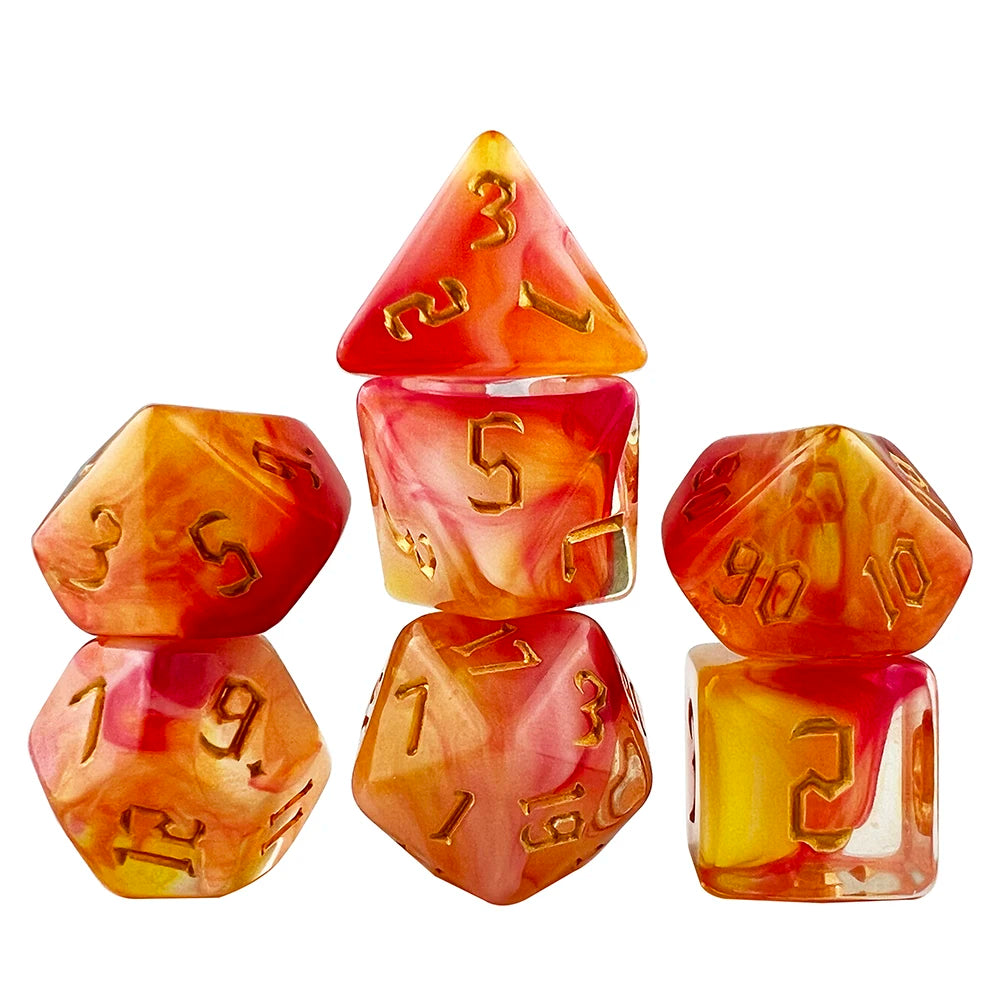 Polyhedral Multi-Color Game Dice 7pcs/set for DNDGame Dungeon Dragons Table Board Roll Playing Games