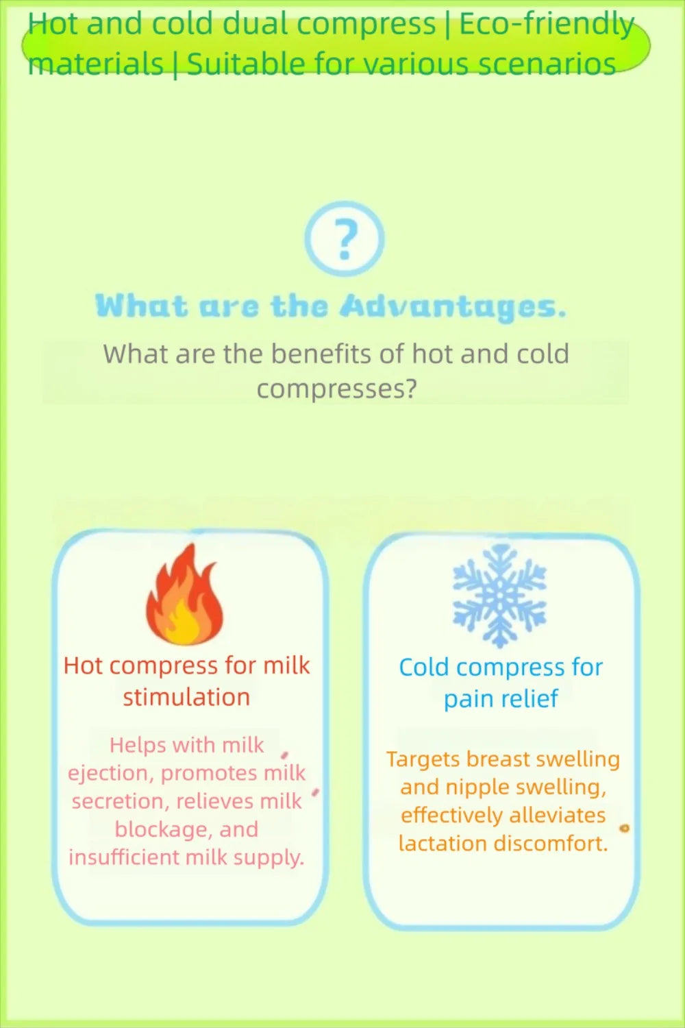 2pcs Petal Design Breast Therapy Pads Ice Compress Reusable Breastfeeding Gel Pads Ice Pack Pain Relief Patch