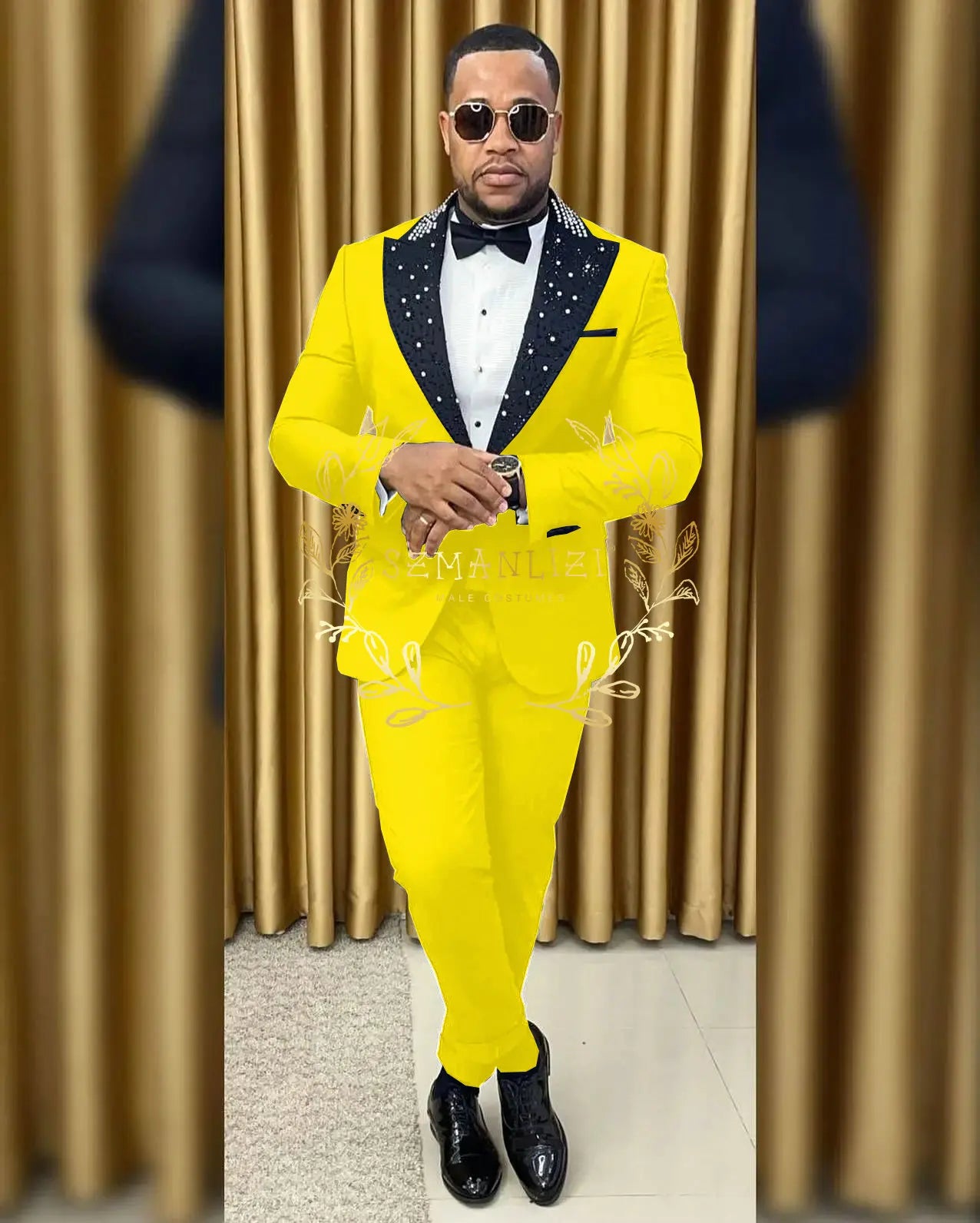 Smoking perler noir 2 pièces collection 2025