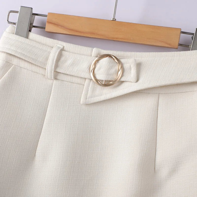 NAVIU Pink Suits Women New 2023 Autumn Fashion Temperament Professional Blazer And Skirt Office Lady Work Wear Two Piece Sets