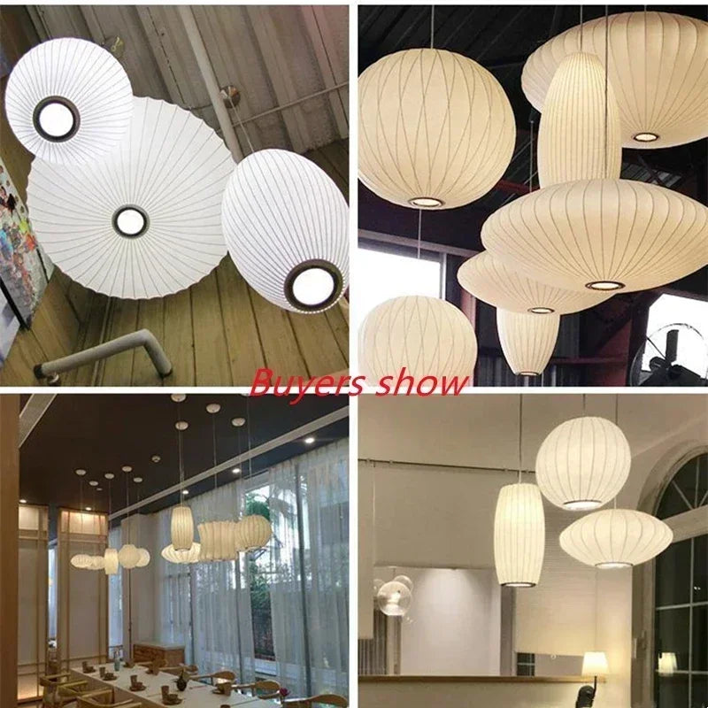 New Fabric Restaurant Living Room Chandelier Personality Bar Hotel Dining Room Staircase Lamp New Chinese Style Lantern Zen Lamp