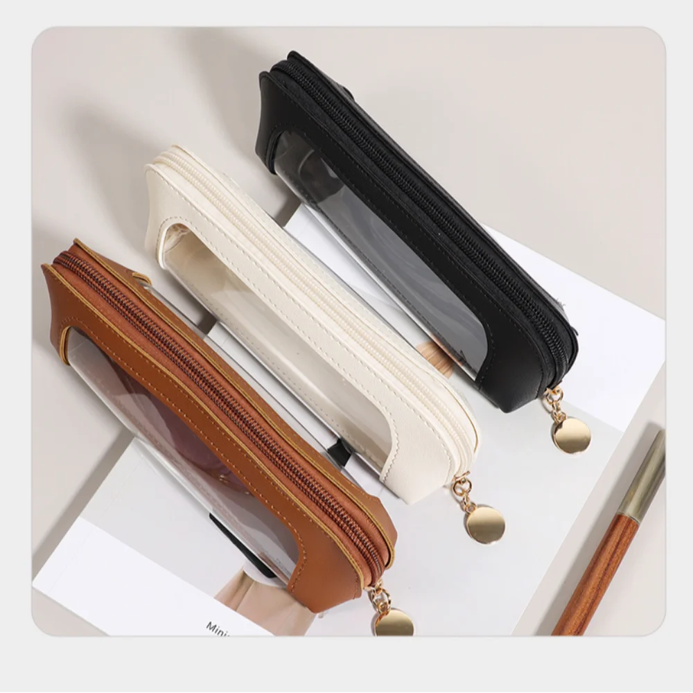 Cosmetic Bag Makeup Brush Storage Bag Portable Travel Wash Toiletries Organizer PU Portable Small Beauty Case Wash Bag Pouch