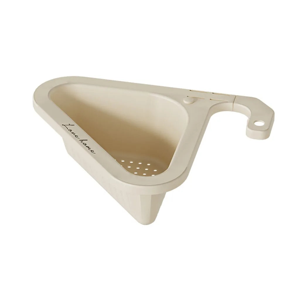 Kitchen Triangle Drain Basket Sink Retractable Rack Punch-free Vegetable Basin Sink Filter Storage Basket Kitchen Accessories