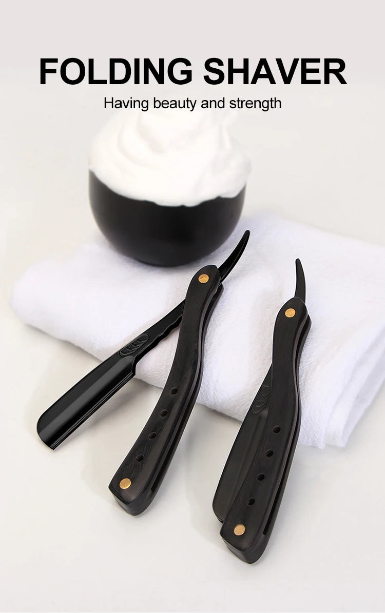 Rasoir à cheveux Pliant Lames remplaçables Couteau de rasage Acier inoxydable