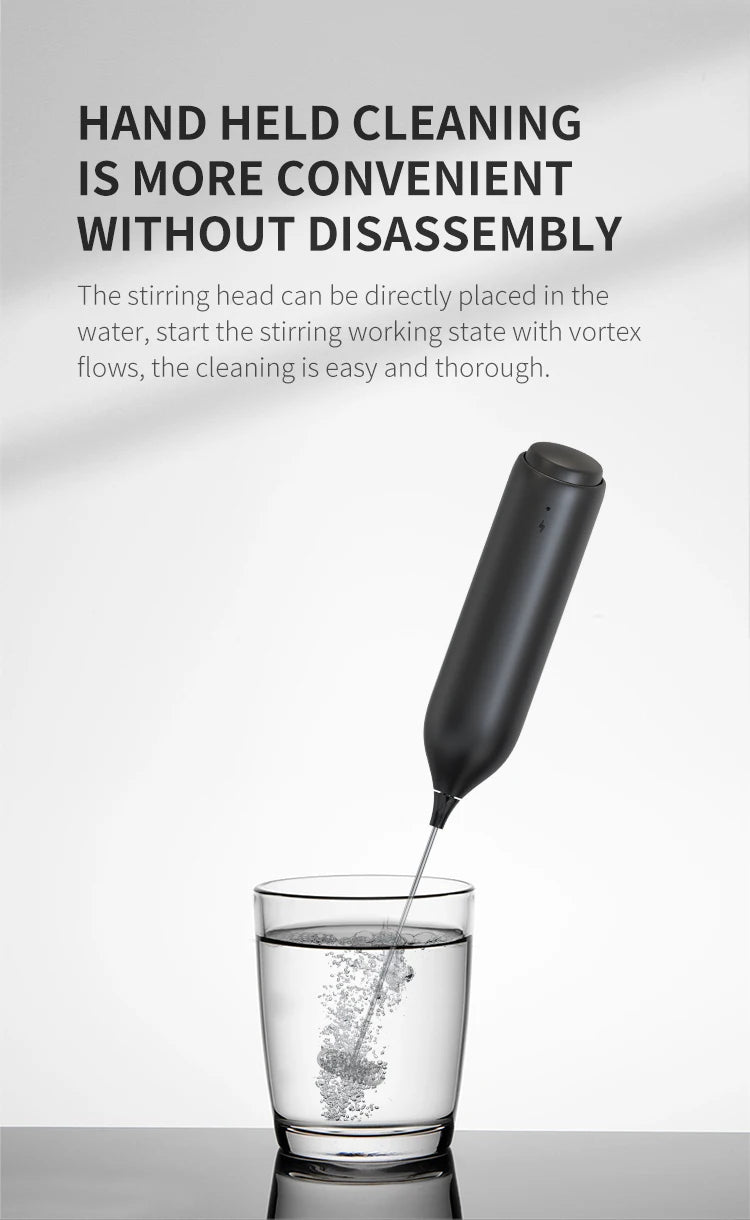 Wireless Electric Milk Frother Whisk Egg Beater USB Rechargeable Handheld Coffee Blender Milk Shaker Mixer Foamer Food Blender