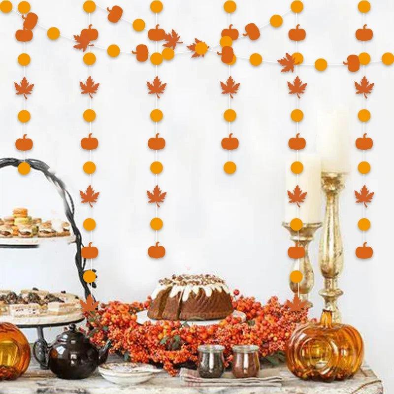 ديكور احتفالي خريفي على شكل قرع وأوراق القيقب وخلفية لعيد الشكر وحصاد ديكور جداري لمشهد الحفلة ديكور للمنزل