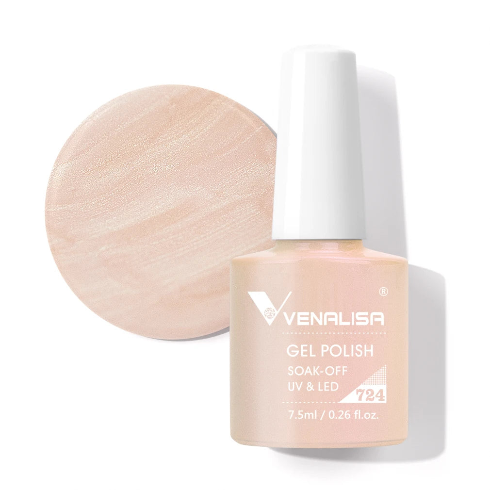 VENALISA Nail Gel Polish Full Coverage Holographic Camouflage Nail Varnish Manicure Lacquer Polish Soak Off UV LED Lacquer 7.5ML