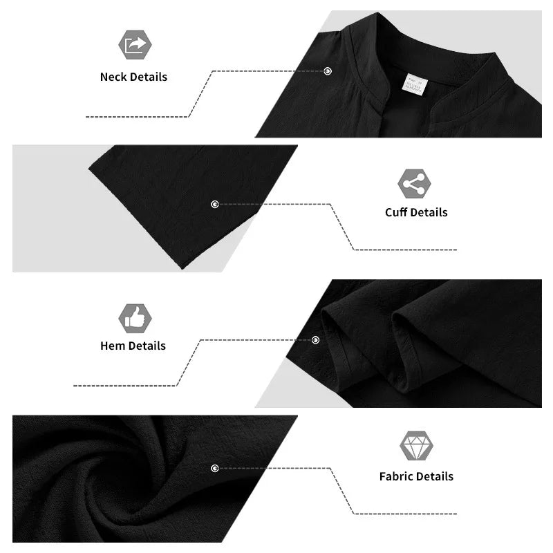 Ensemble en lin lâche américaine Automne