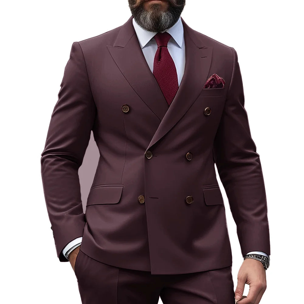 Ensemble de costume 2 pièces double boutonnage