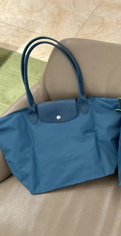 1 Women foldable hobos nylon Handbag Bags Classics Lady Tote Bag embroidered Shoulder Bags short and longchamp handles bags