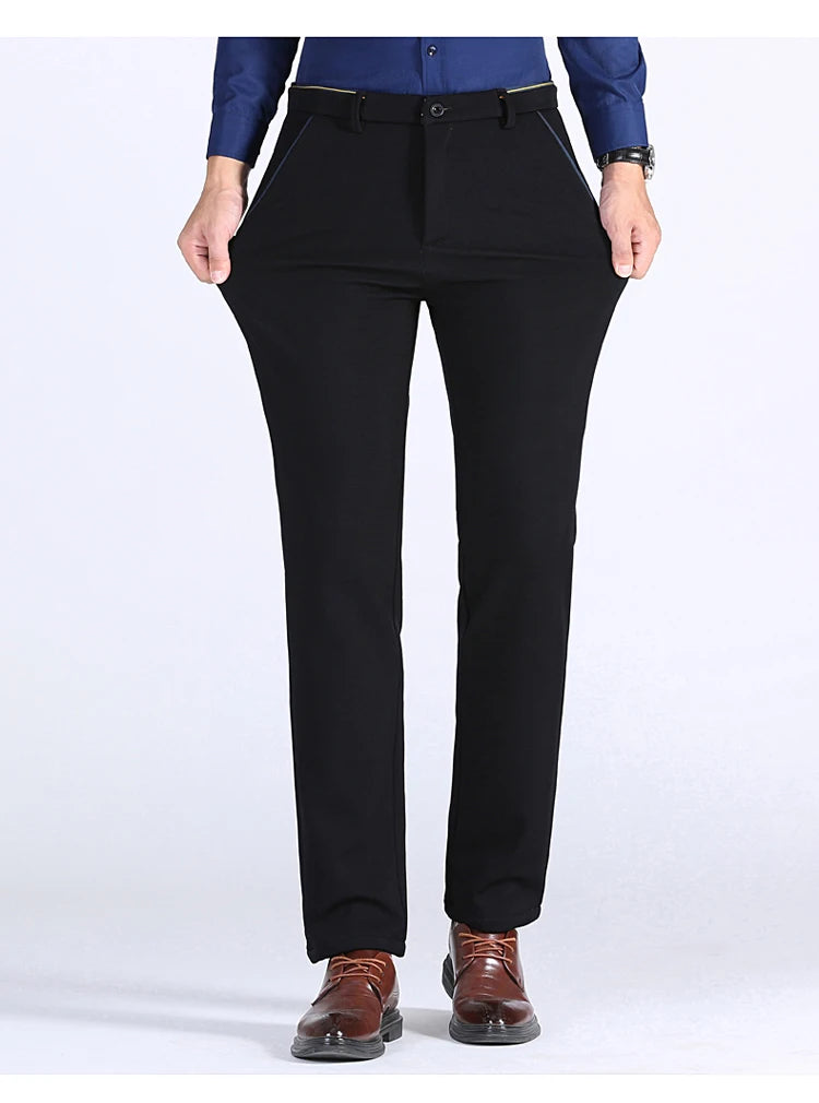Pantalon chaud droit slim épaissi collection hiver 2025