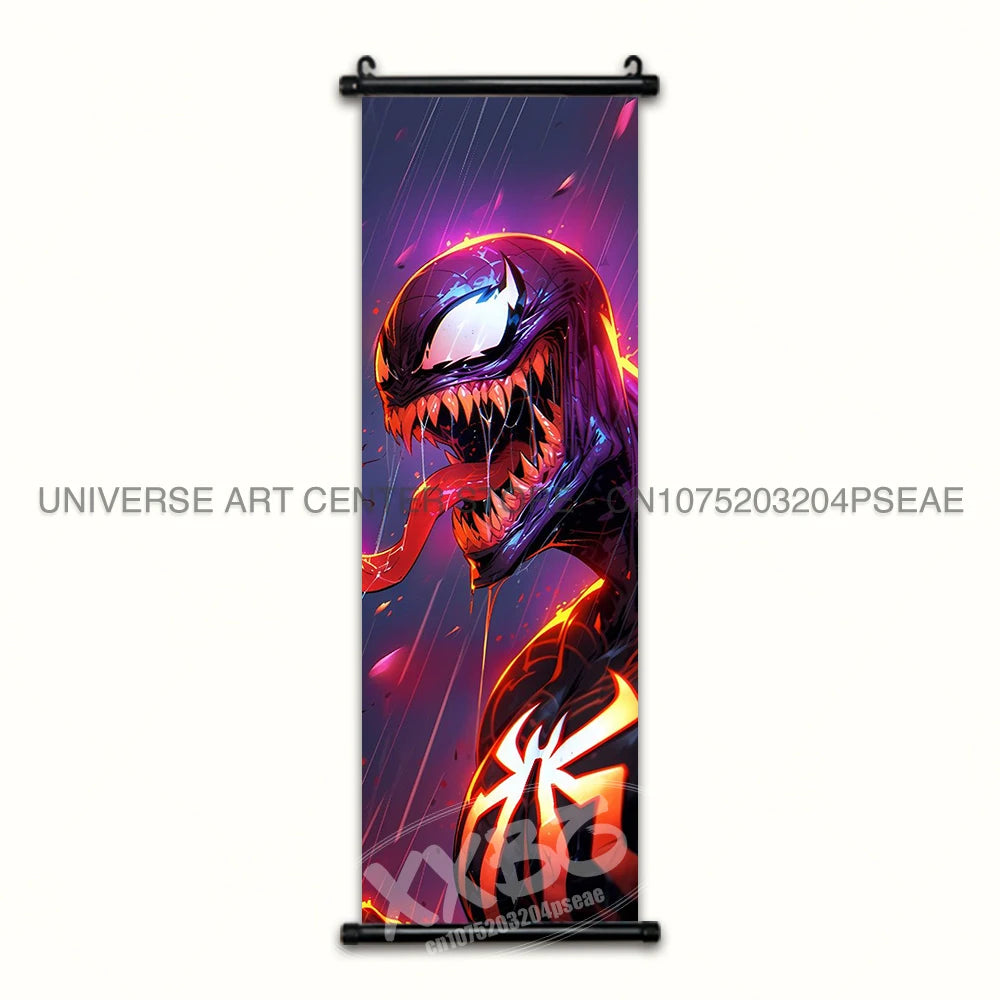 Marvel Poster Black Panther Home Decor The Avengers Wall Art Venom Hanging Painting Spider Man Scrolls Picture Wolverine Mural
