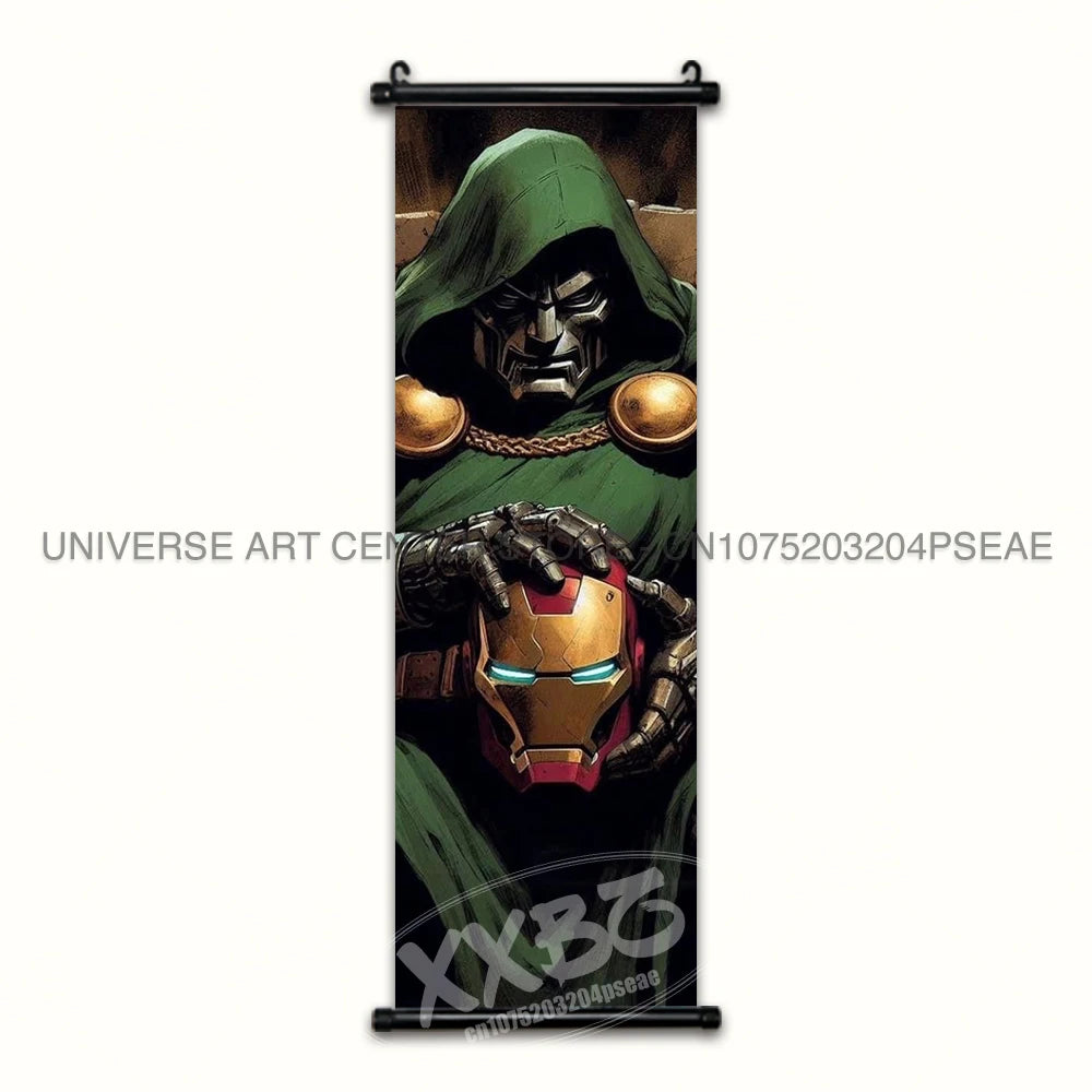 Marvel Poster Black Panther Home Decor The Avengers Wall Art Venom Hanging Painting Spider Man Scrolls Picture Wolverine Mural