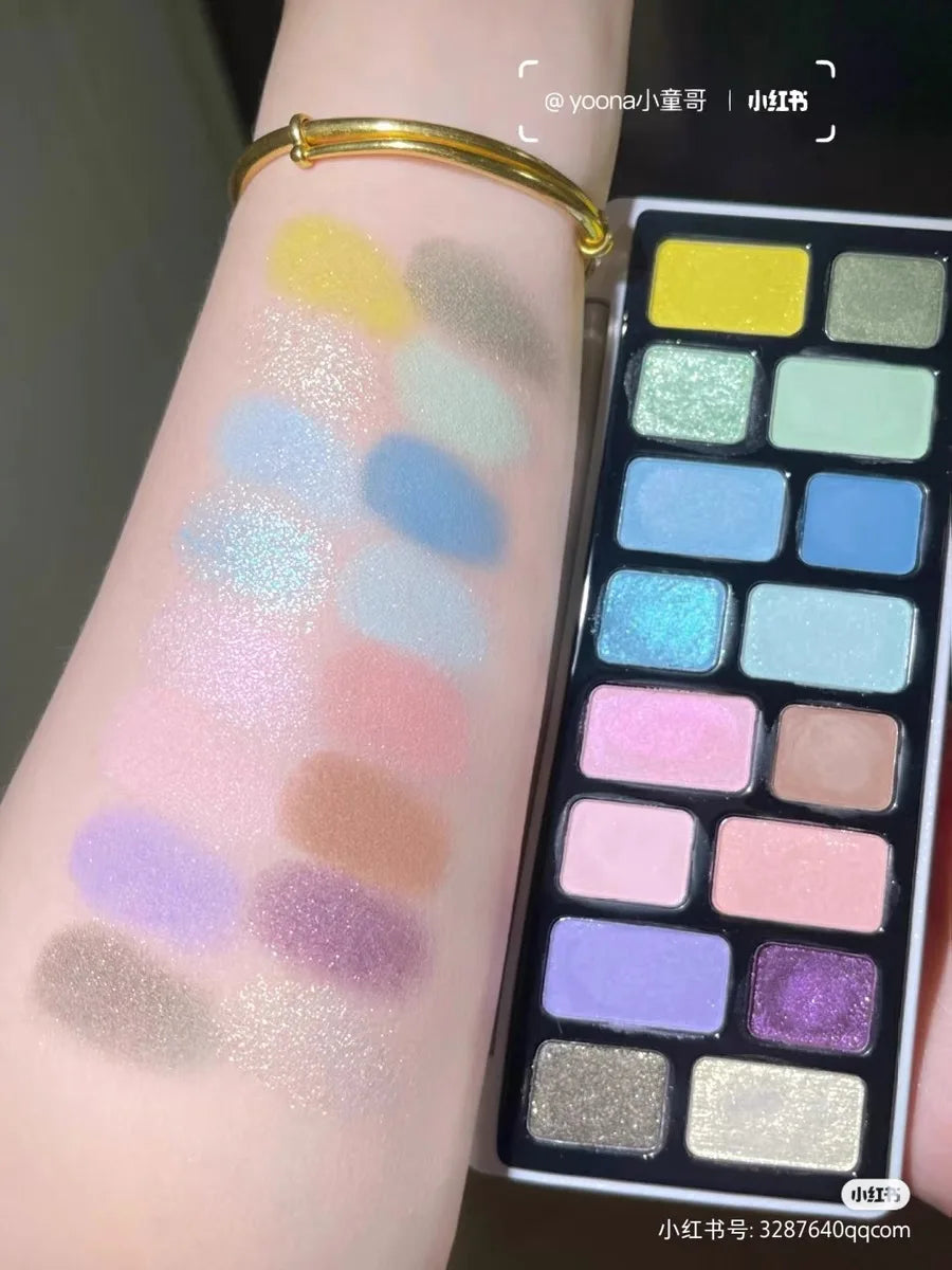 Qianyan Cheeryep 16 Color Eyeshadow Palette Glitter Chameleon Matte Pearlescent Flash Plate Cowherd Sequins