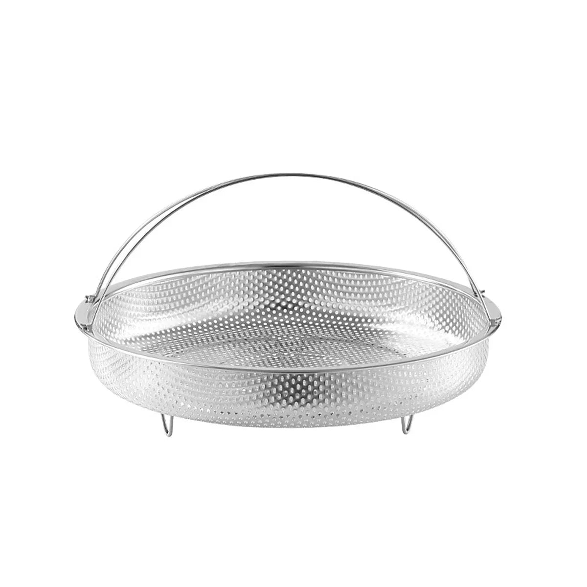 1pc Stainless Steel Multi-Functional Steamer Basket, Uncharged Kitchen Strainer for Steaming Rice, Dumplings, and Vegetables
