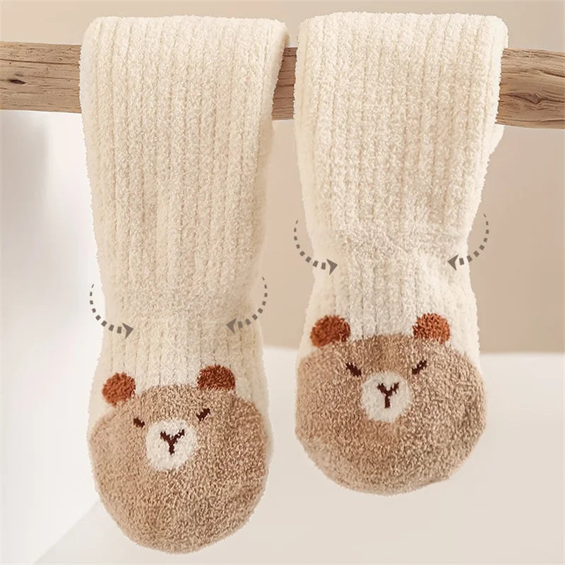 Lawadka Winter Toddler Baby Knee High Socks For Girls Boys Thick Warm Soft Newborn Long Sock Fashion Cartoon Stockings 0-5Years