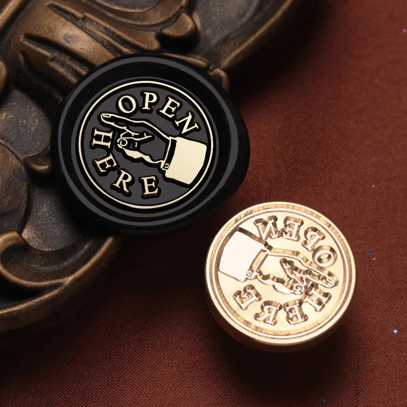 English Blessings Seal Head Wax Stamp Envelope Sealin Greeting Card Gifts Wedding Invitation,Thank You/Good Luck/Best Wishes