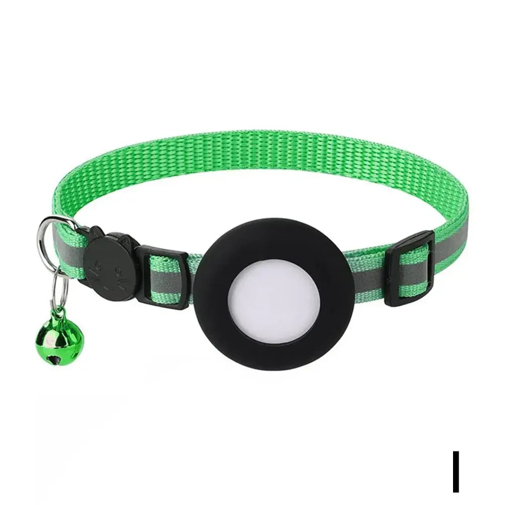 Pet GPS Bluetooth With Bell Cute Reflective Night Cat Address Footprint Collar Pendant Tracking Dog Bird Anti-Lost O9M7
