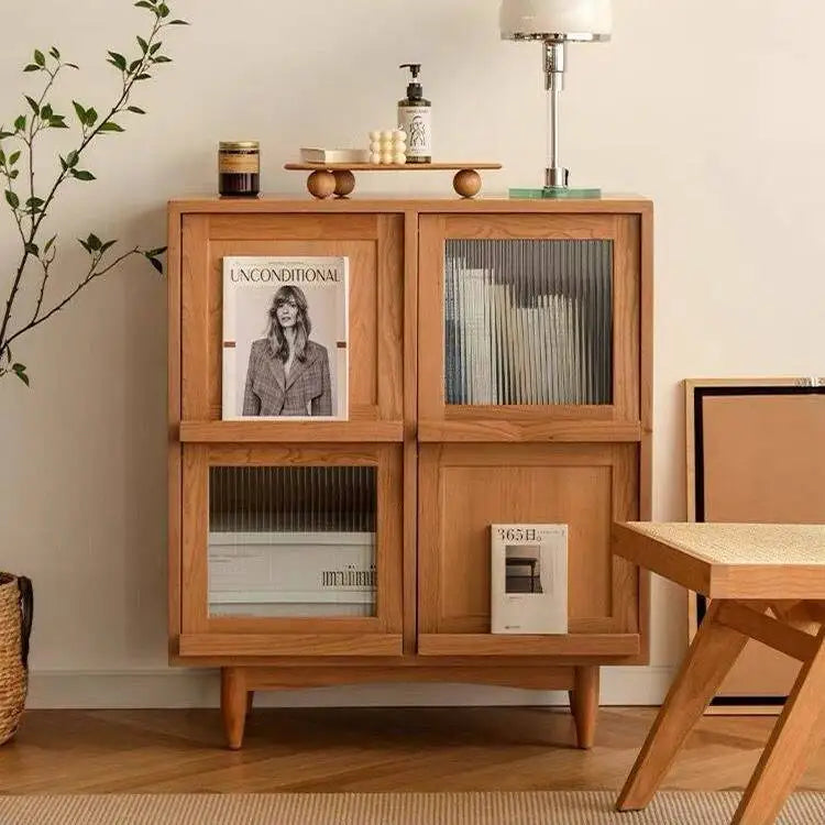 Buffet de Style japonais, armoire de rangement en bois massif, vitrine nordique pour salon, petit canapé
