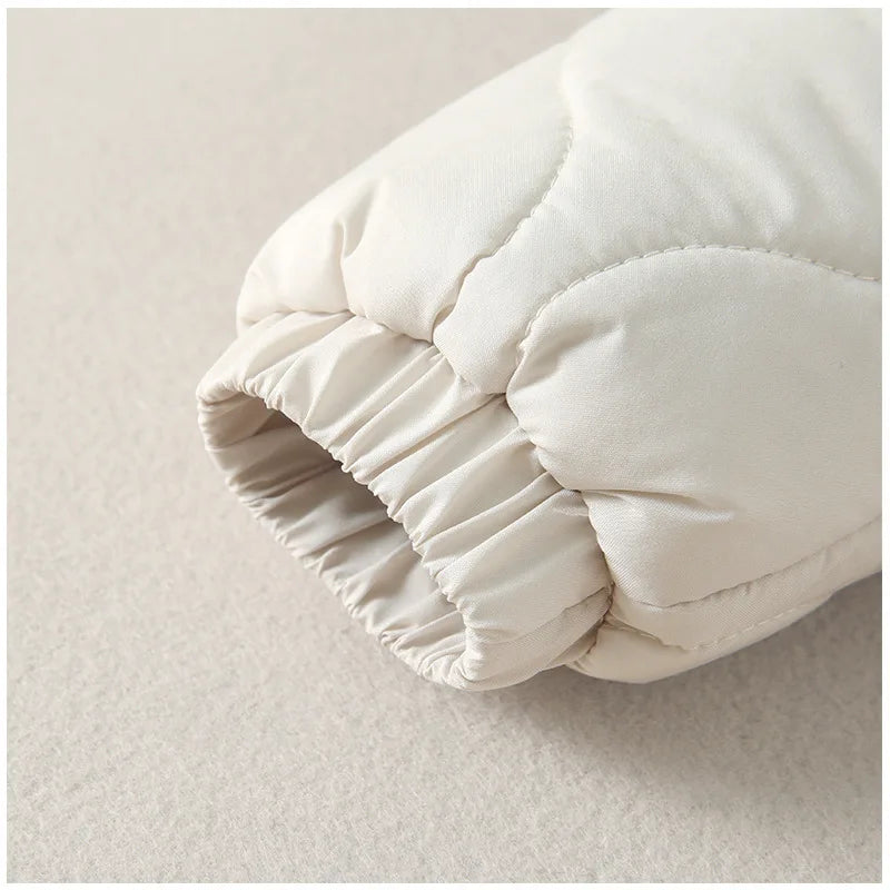 0-3Y Newborn Baby Bodysuit Children's Down Cotton Jacket Bear Ear Velvet Plush Jumpsuit Thick Rompers Baby Boys Girls Bodysuits