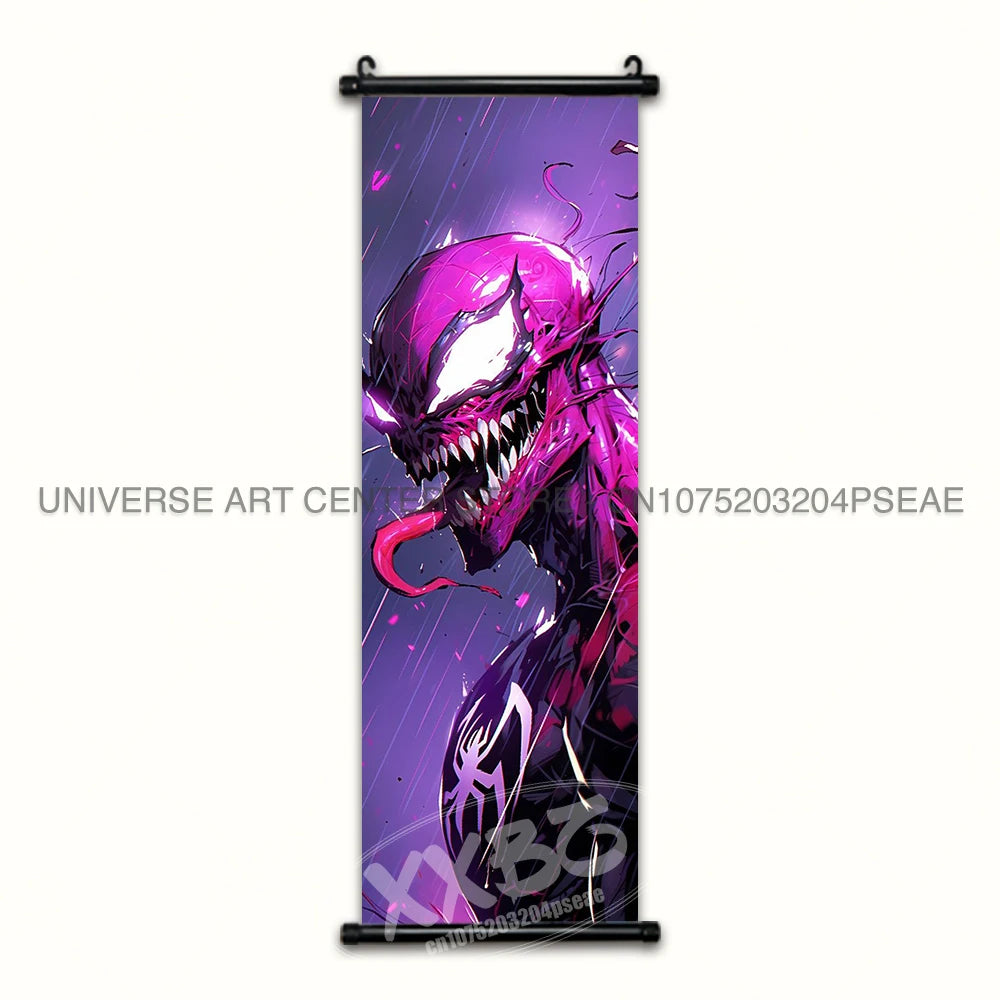 Marvel Poster Black Panther Home Decor The Avengers Wall Art Venom Hanging Painting Spider Man Scrolls Picture Wolverine Mural