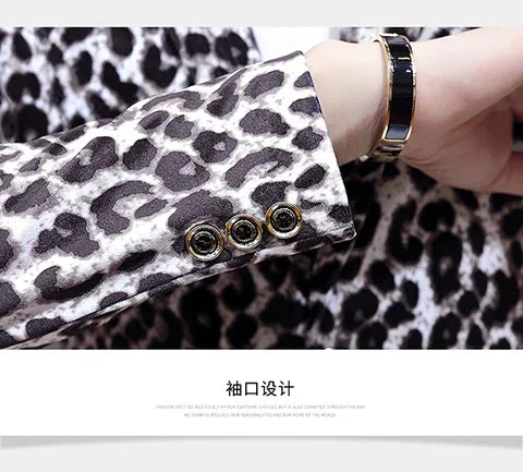 Blazer pour  hommes imprimer Léopard