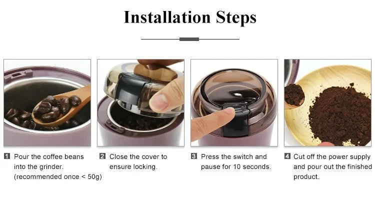 Multifunctional practical and convenient electric grain grinder spice coffee bean grinder household portable herb grinder