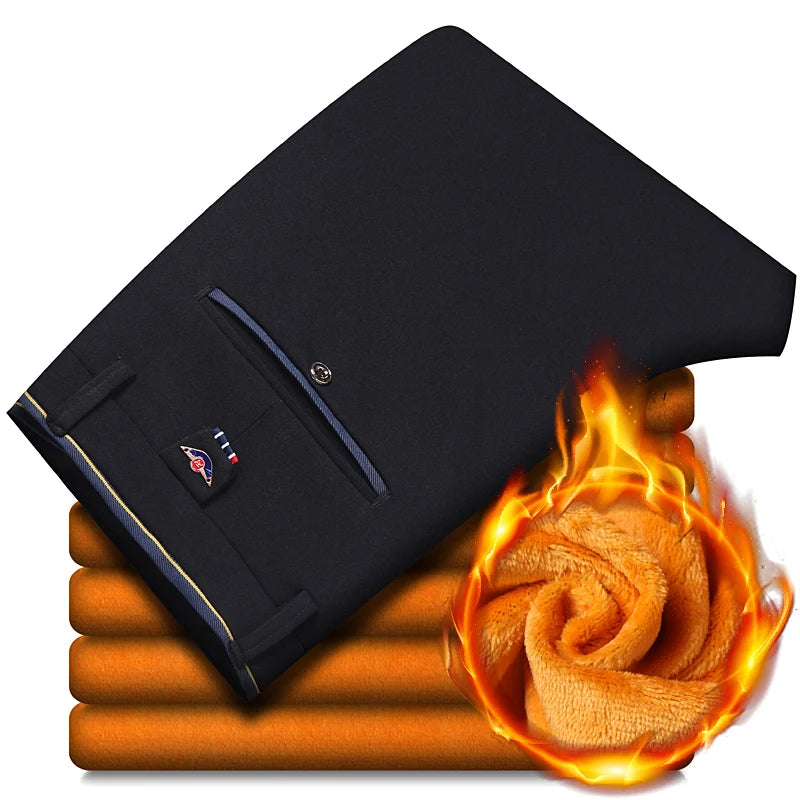 Pantalon chaud droit slim épaissi collection hiver 2025